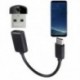 Fekete Fém USB C 3.1 C típusú férfi-USB női OTG adatszinkronizáló kábel adapter