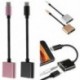 Rózsa arany 2 in1 USB C típusú, 3,5 mm-es fejhallgató-csatlakozó adapter AUX &amp  Sync dátum töltőkábel