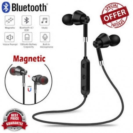 * 5 Fekete Vezeték nélküli Bluetooth 4.2 fülhallgató fülhallgató fülhallgató fülhallgató fülhallgató