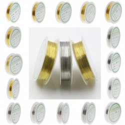 1x arany ezüst réz színű drót huzal nyaklánc karkötő gyűrű készítéshez 0.2-1mm