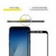 2018 Fekete teljes borítású edzett üveg képernyővédő fólia Samsung Galaxy A8 készülékhez