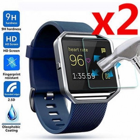 2Pc 9H Premium Real edzett üveg képernyővédő fólia Fitbit Blaze Smart Watchhez