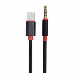 Fekete , 3,5 mm-es férfi-USB-C férfi sztereó 3,5 mm-es alumínium típusú c-3,5 mm-es audio Aux kábel