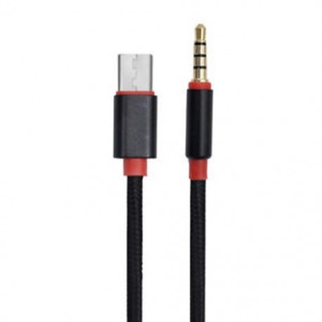 Fekete , 3,5 mm-es férfi-USB-C férfi sztereó 3,5 mm-es alumínium típusú c-3,5 mm-es audio Aux kábel