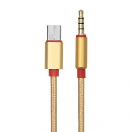 Arany , 3,5 mm-es férfi-USB-C férfi sztereó 3,5 mm-es alumínium típusú c-3,5 mm-es audio Aux kábel