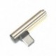 Arany C-től 3,5 mm-es jack fülhallgató-kábel USB C fejhallgató Audio 90 ° -os adapter