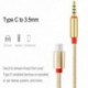 Rózsa arany C-típusú 3,5 mm-es audio Aux-kábel, 3,5 mm-es alumínium férfi USB-C 3,5 mm-es sztereó sztereó