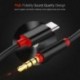 Rózsa arany C-típusú 3,5 mm-es audio Aux-kábel, 3,5 mm-es alumínium férfi USB-C 3,5 mm-es sztereó sztereó