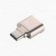 Ezüst Alloy USB 3.1 C típusú Micro SD TF kártyaolvasó OTG adapter Samsung HTC LG új készülékhez
