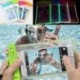 Fekete Világító víz alatti tok vízálló száraz táska tok iPhone okostelefonokhoz