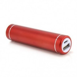 Piros Hordozható 2600mAh külső USB Power Bank Box akkumulátor töltő mobiltelefonhoz