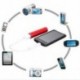Lila Hordozható 2600mAh külső USB Power Bank Box akkumulátor töltő mobiltelefonhoz