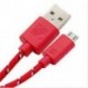 fehér 10FT kenderkötél Micro USB töltő A töltő szinkronizációs adat kábel kábele a mobiltelefonhoz JP