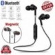 5 * Fekete Mágneses fülhallgató-fülhallgató vezeték nélküli Bluetooth fülhallgató nyakpánt fejhallgató