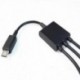 Samsung 3 in 1 Dual Micro USB 2.0 fogadó OTG Hub hím - női adapter kábel