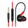 Piros Vízálló fülhallgatók fülfülkékben HIFI Sport fejhallgató Bass fejhallgató   mikrofon