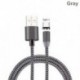 Fekete (Android) Samsung C-típusú és Android fonott mágneses villámláshoz   USB töltőkábelhez