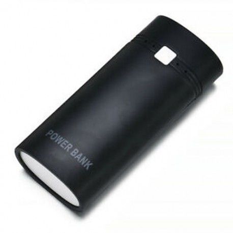 * 1 Black 2 Slot USB töltés Power Bank Shell zseblámpa töltő doboz Fit 18650 akkumulátor kimenet 5V
