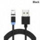 Piros (C típus) Fonott mágneses villám   USB töltő Samsung Android és C típusú töltőkábelekhez