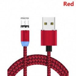 Piros (Android) Fonott mágneses villám   USB töltő Samsung Android és C típusú töltőkábelekhez