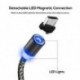 Piros (C típus) Samsung Android &amp  C-típusú fonott mágneses villámláshoz   USB töltőkábelhez