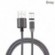 Szürke (Android) Samsung Android &amp  C-típusú fonott mágneses villámláshoz   USB töltőkábelhez