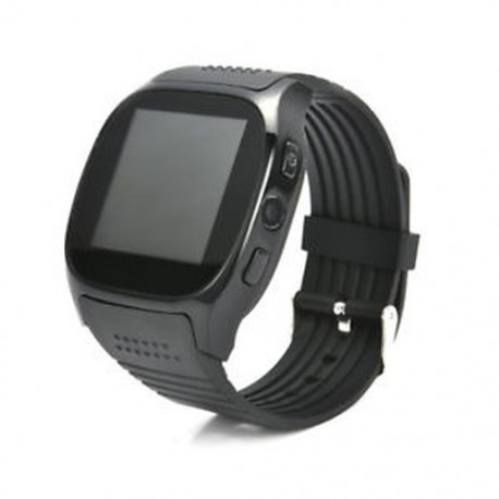 Fekete Egy T8 Bluetooth Smart Watch támogatás SIM és TFcard kamera Android iPhone számára