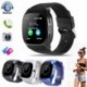 Fekete Egy T8 Bluetooth Smart Watch támogatás SIM és TFcard kamera Android iPhone számára
