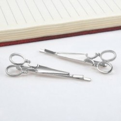 Ezüst 2Pcs Női Olló Alak Hajcsípő Arany Ezüst Hajcsat Vintage Haj Tartozék