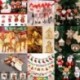1db 2m hosszú Karácsonyi függő dekoráció - girland - Mikulás - Rénszarvas - Karácsonyfa mintás - 7