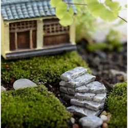 1PC Gary hajlítási lépés Miniatűr kézműves növényi tündérfűke babaház dekoráció kerti dísz DIY új