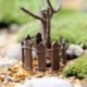 1db nyúl Miniatűr kézműves növényi tündérfűke babaház dekoráció kerti dísz DIY új