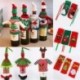 * 1 Elk Karácsonyi Santa Pants Candy táskák Bor harisnya üveg ajándék táska Xmas dekoráció