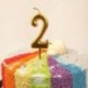 8-as - Arany színű számgyertya tortadísz szülinapra