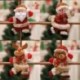 D Karácsonyi díszek Mikulás hóember rénszarvas játék baba Hang dekoráció ajándék