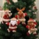 * 2 Elk Karácsonyi díszek Mikulás hóember rénszarvas játék baba Hang dekoráció ajándék
