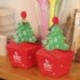 Kicsi Karácsonyfa alakú ajándék Candy Fudge Cookie Box Kedvenc táska Xmas Party Decor Hot