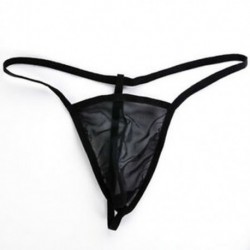 Fekete Új férfiak G-string hevederek hálós fehérnemű T-back rövidnadrág Bikini alsónadrág Nightwear