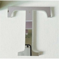 T betű 26 betűk DIY akril fal matrica 3D tükör matricák lakberendezési fal művészet falfestmény