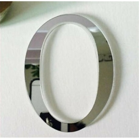 O betű 3D tükör fal matrica 26 betűk DIY művészet falfestmény otthoni dekoráció akril ezüst matricák