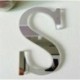 S betű 3D tükör fal matrica 26 betűk DIY művészet falfestmény otthoni dekoráció akril ezüst matricák