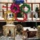 Rózsavörös 7.5m karácsonyfa csillag fenyő Garland függő dísz Xmas party fesztivál dekoráció