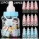 6Pcs kék medve (9x4cm) 24lot Fillable Party Baby Girls fiúk zuhanyzó palackok medve decors kedvez a Candy Box