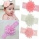 fehér Baba gyerekek szép csipke virág Stretch fejfedők Haj dekoráció Headdress fejpánt Új
