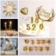 Happy 50th - Arany színű akril tortadísz szülinapra