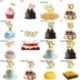 Sweet 16 - Arany színű kerek akril tortadísz szülinapra