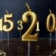 Sweet 16 - Arany színű kerek akril tortadísz szülinapra