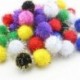 Piros 100pcs plüss labda 15mm karácsonyi díszek kézműves karácsonyi ajándék doboz dekoráció DIY