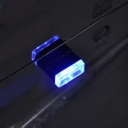 Kék 1db USB vezeték nélküli univerzális mini beltéri autós otthon LED világítás légkör lámpa