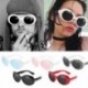 Fekete keret   szürke lencse Retro köpeny szemüveg Unisex napszemüveg Rapper kerek árnyalatok keretek szemüveg